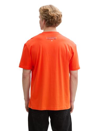 Relaxed Fit T-Shirt mit Rücken-Print M Relaxed Fit - Deep Fiery Orange
