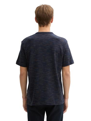 T-Shirt mit Brusttasche L Regular Fit - Navy Multi Inject