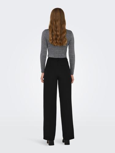 ONLKETTY L/S SHINE TWIST TOP CS JRS M Normal geschnitten - Dark Grey Melange