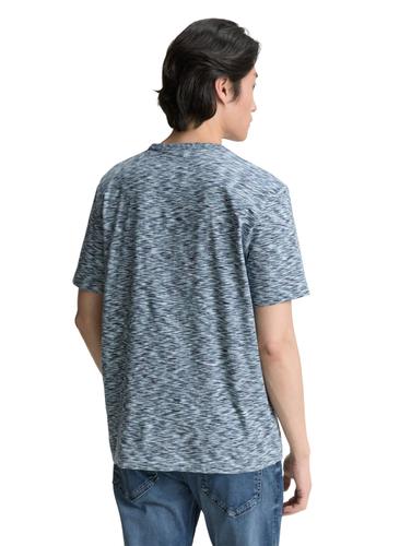 T-Shirt in Melange-Optik XL Regular Fit - Navy Mint Space Dye