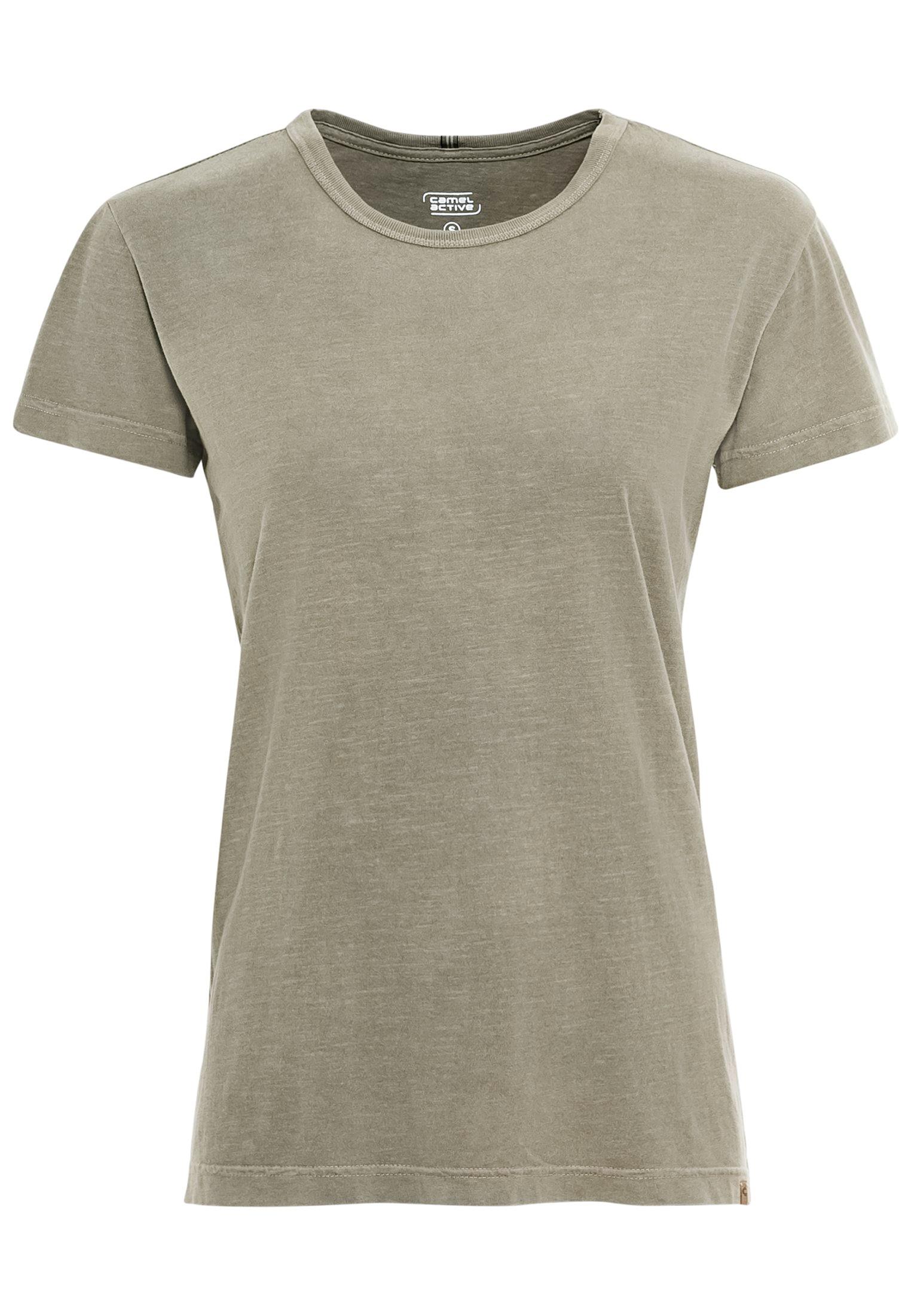 Kurzarm T-Shirt aus Organic Cotton XS Regular Fit - Light Khaki