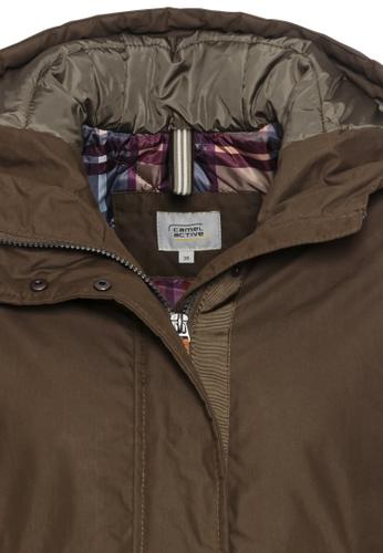 Mantel mit fester Kapuze 42 Relaxed Fit - Dark Khaki