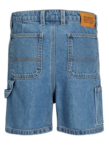JJITONY JJCARPENTER SHORTS SQ 735 JNR 140 Locker geschnitten - Blue Denim