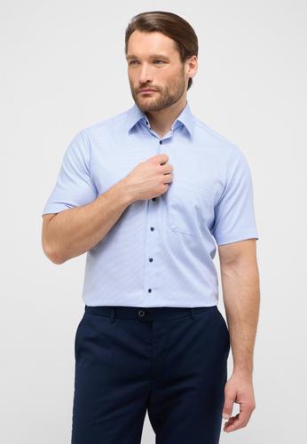 Hemd Hahnentritt Kurzarm 42/Kurzarm COMFORT FIT - Hellblau