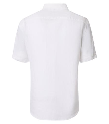 Leinenhemd L Casual Fit Short - Weiß