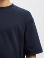 SLHLOOSEOSCAR SS O-NECK TEE NOOS XL Locker geschnitten - Sky Captain