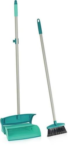 Leifheit Kehrgarnitur, Leifheit, (Set, 2-tlg), mit Metallstiel und Schmutzcontainer