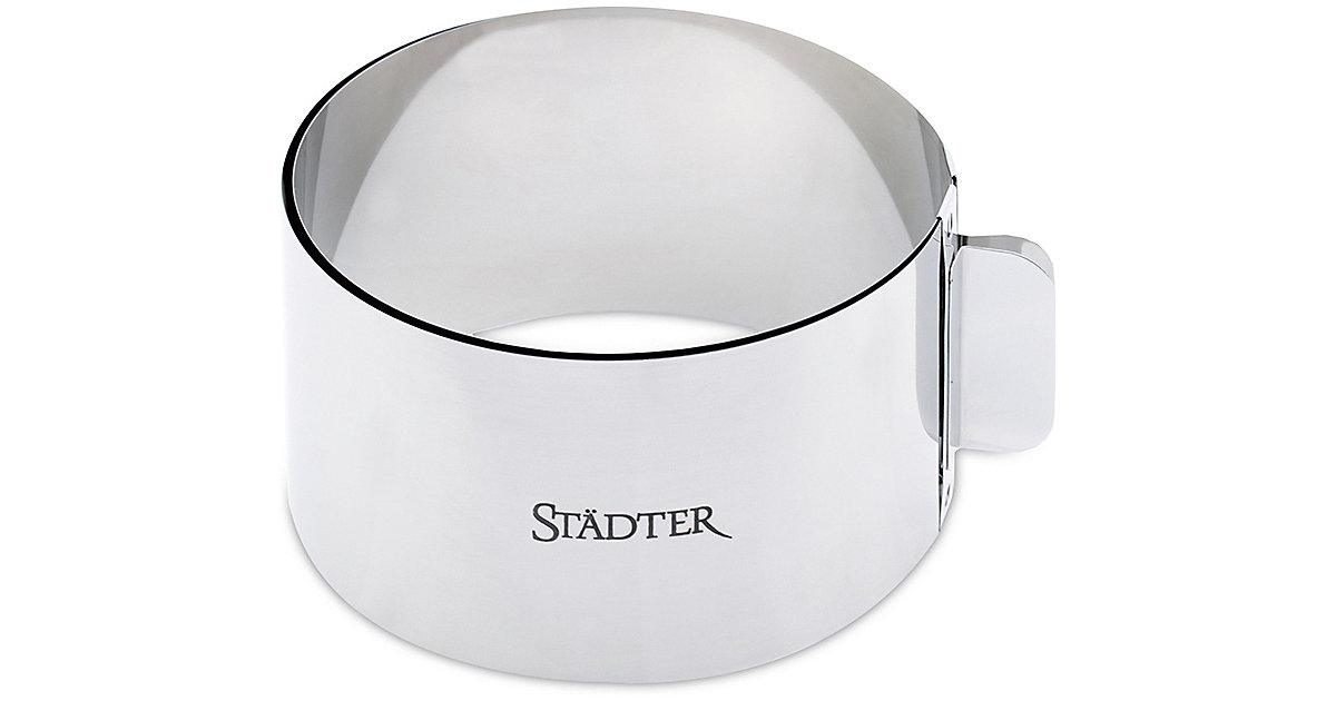 Tortenring, ca. ø 15–30 cm / H 9 cm, verstellbar silber