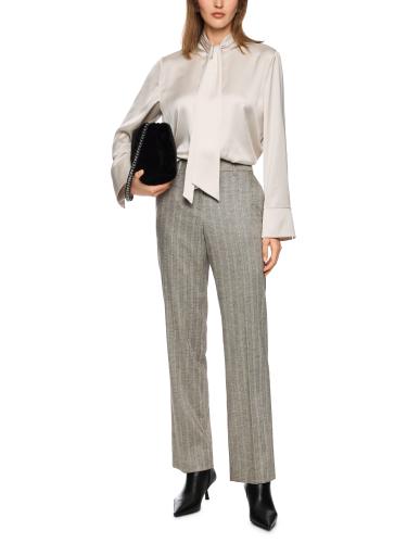Feminine Bluse mit Schluppe 36 - Smoke