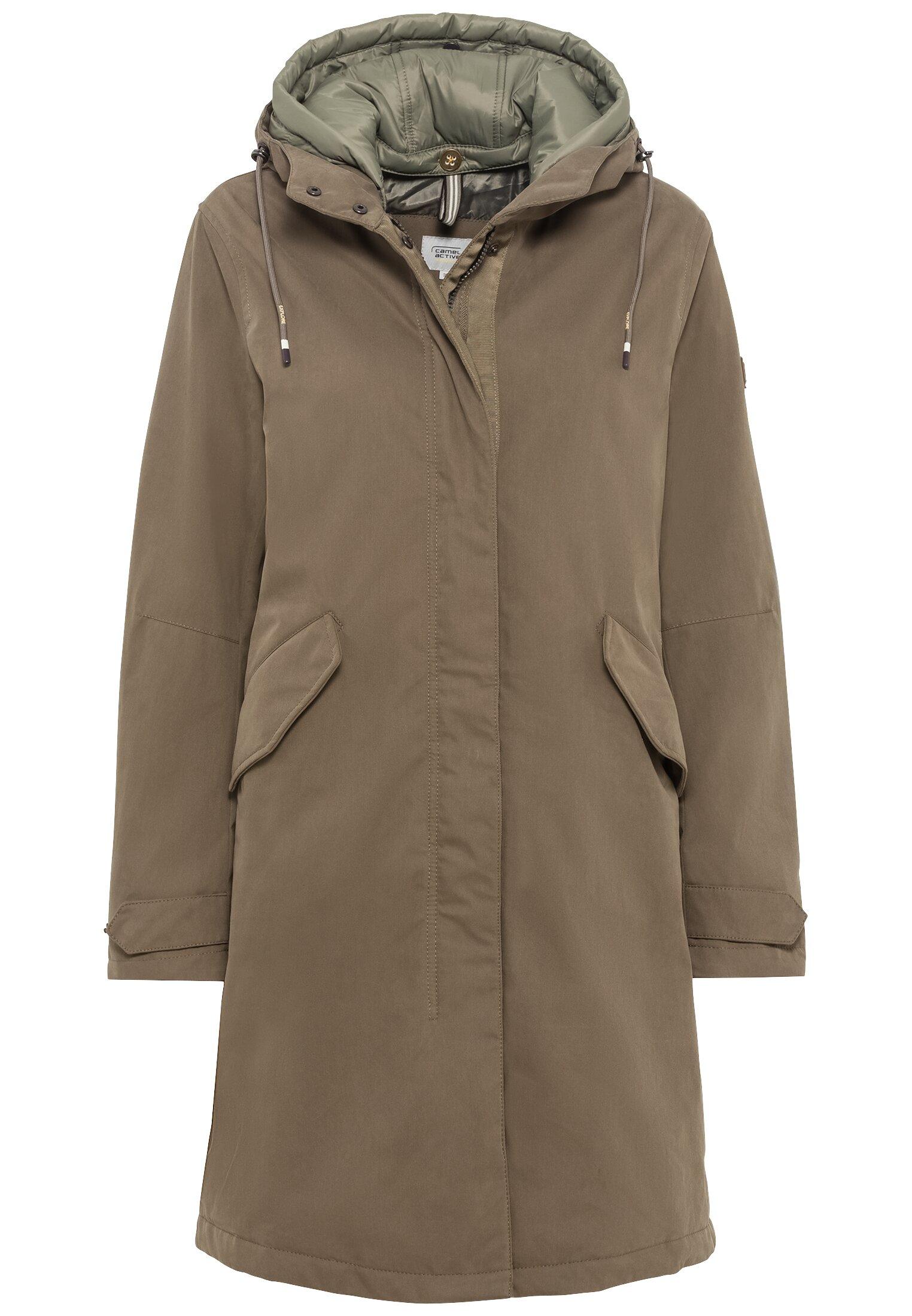 Funktionsmantel aus recyceltem Baumwollmix 42 Relaxed Fit - Dark Khaki