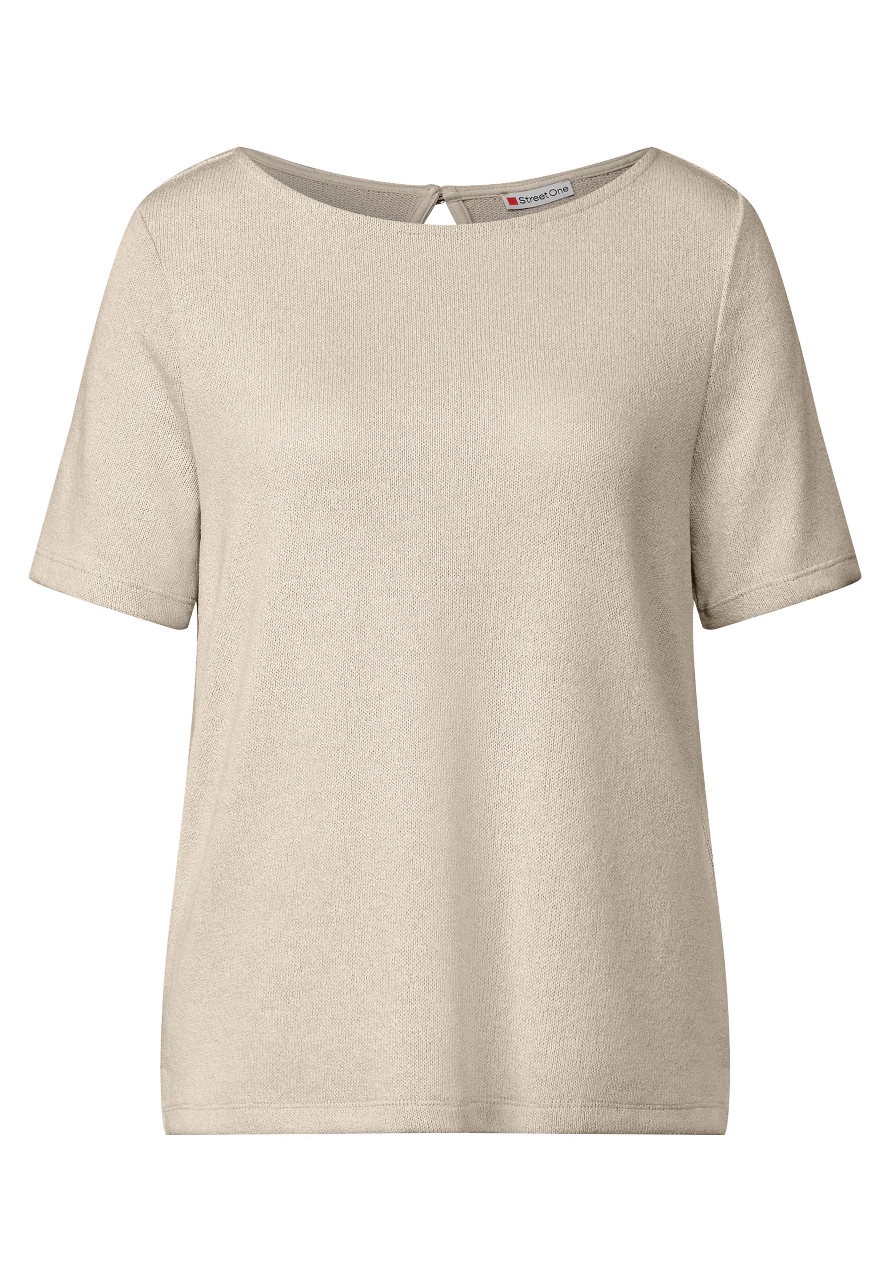 Strick-Look T-Shirt 36 - Moonstone Sand