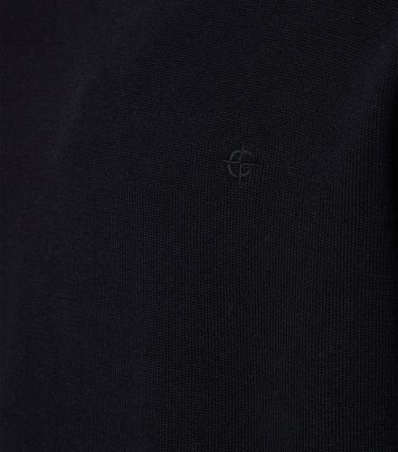 Pullover mit V-Ausschnitt uni 004430 L Basic Knitwear - Schwarz