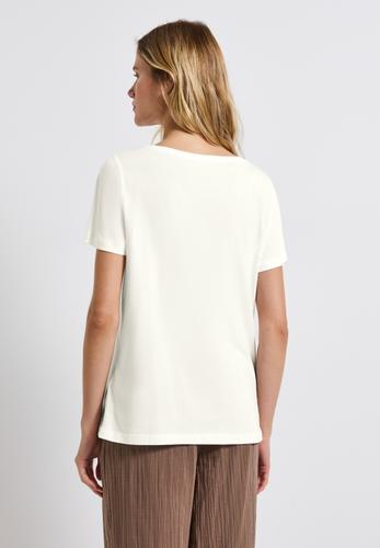 T-Shirt mit Wording Print Weiß 38