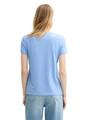Basic T-Shirt mit Print M Regular Fit - Light Blue