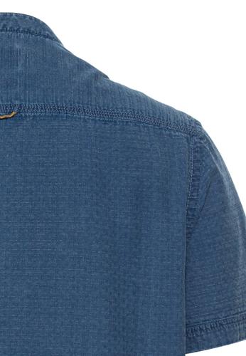 Kurzarmhemd in Jeansoptik M Regular Fit - Elemental Blue