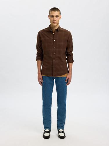 SLHSLIMOWEN-BRUSHED SHIRT LS NOOS S Slim Fit - Demitasse
