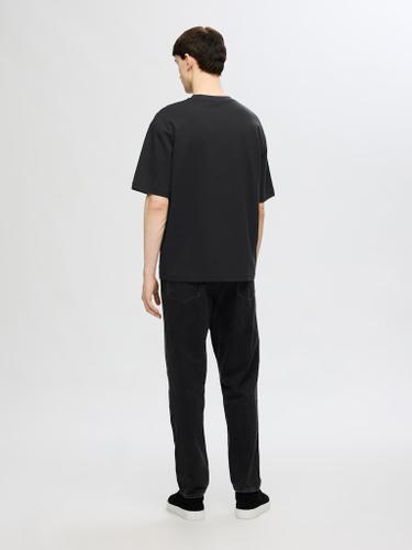 SLHLOOSEOSCAR SS O-NECK TEE NOOS Schwarz XL