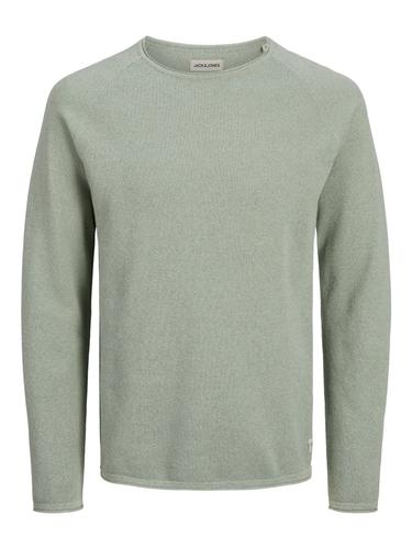 JJEHILL KNIT CREW NECK NOOS XL Structure Fit - Iceberg Green