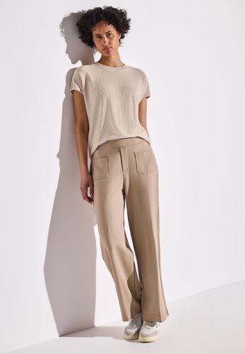 Shirt mit Streifenstruktur 36 - Moonstone Sand