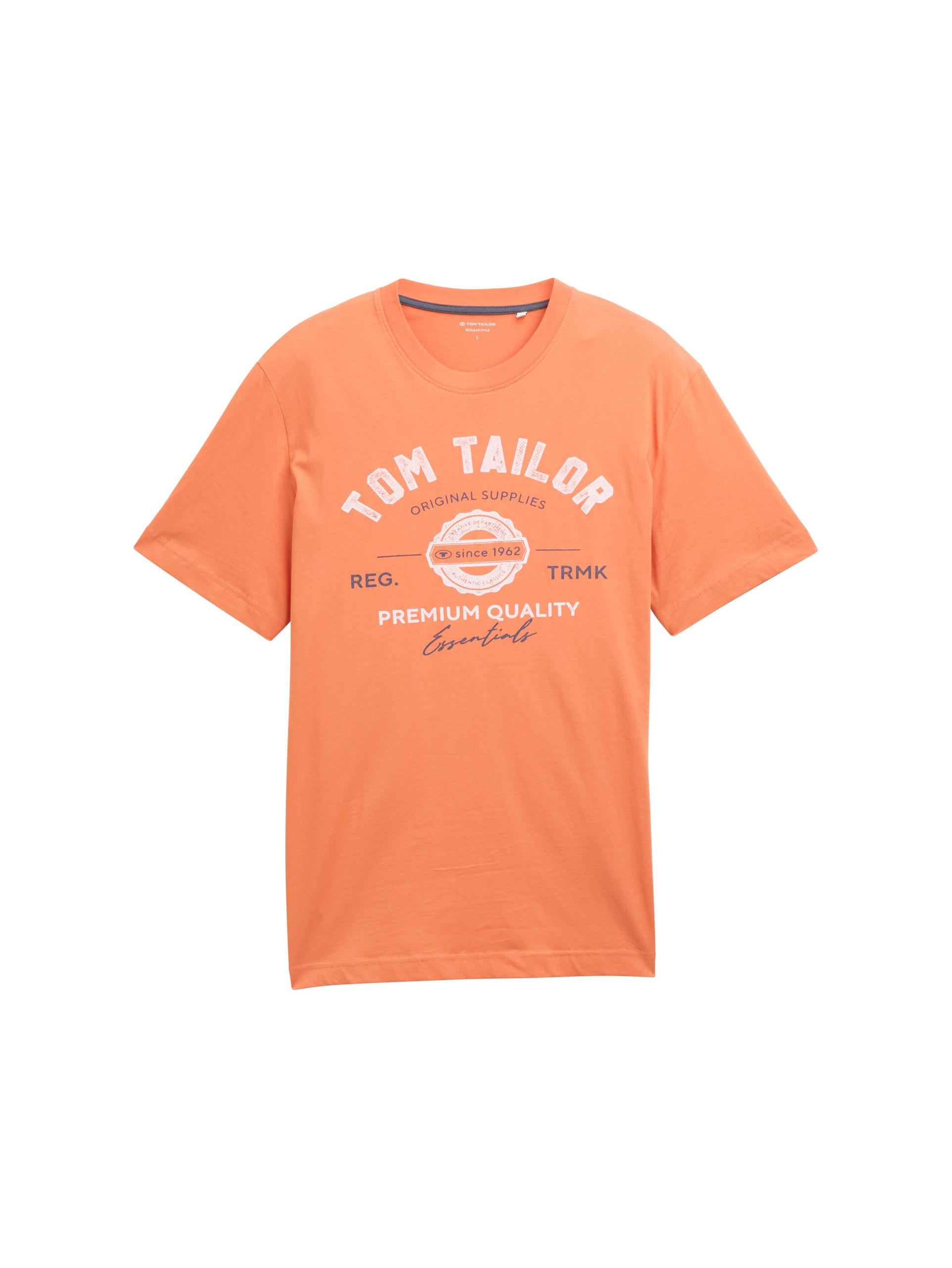 T-Shirt mit Logo-Print XXL Regular Fit - Brick Orange
