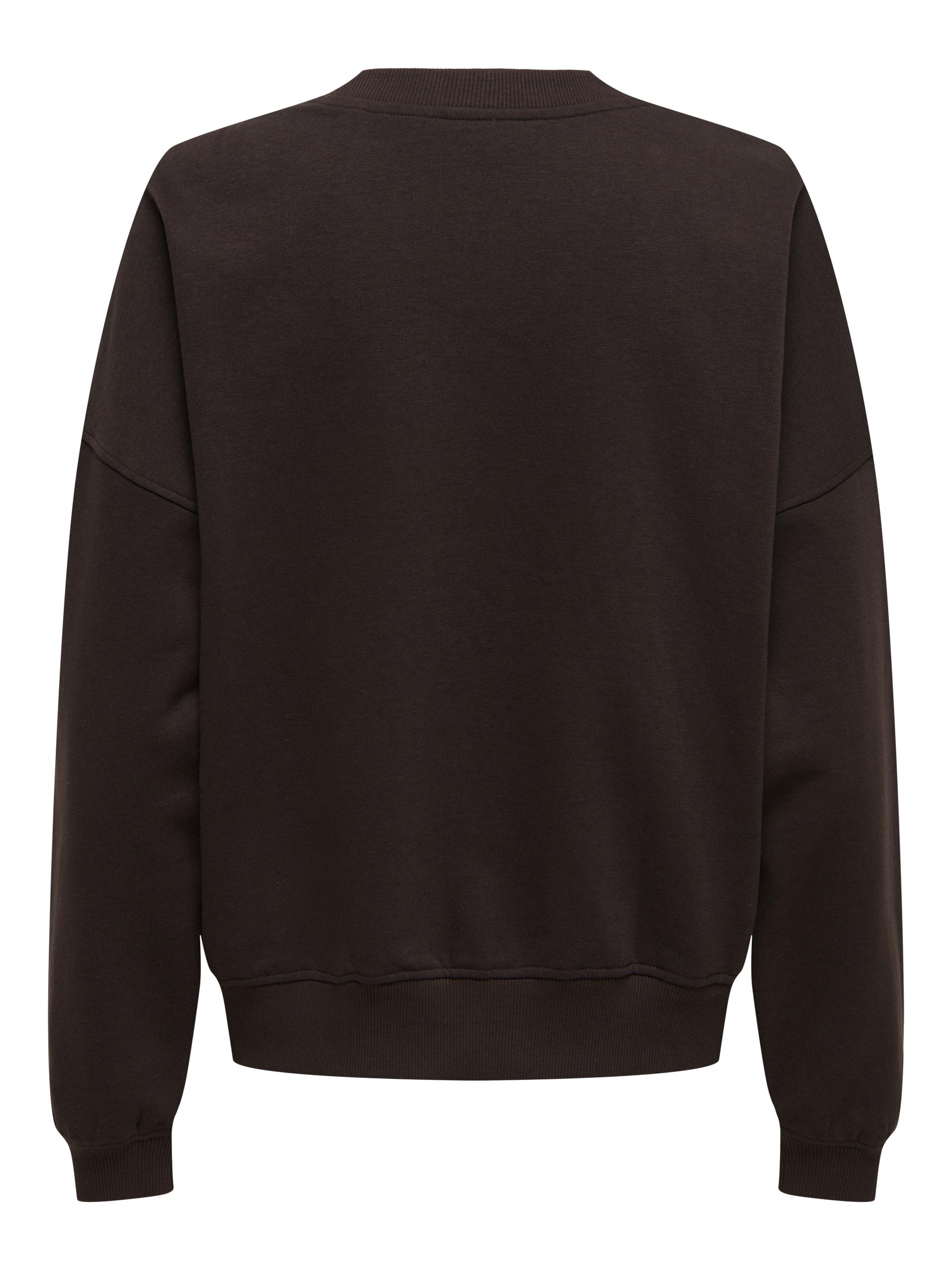 JDYMESA L/S O-NECK EMB SWEAT JRS NOOS L Normal geschnitten - Ganache