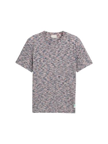T-Shirt in Melange-Optik XXL Regular Fit - White Multicolor Spacedye
