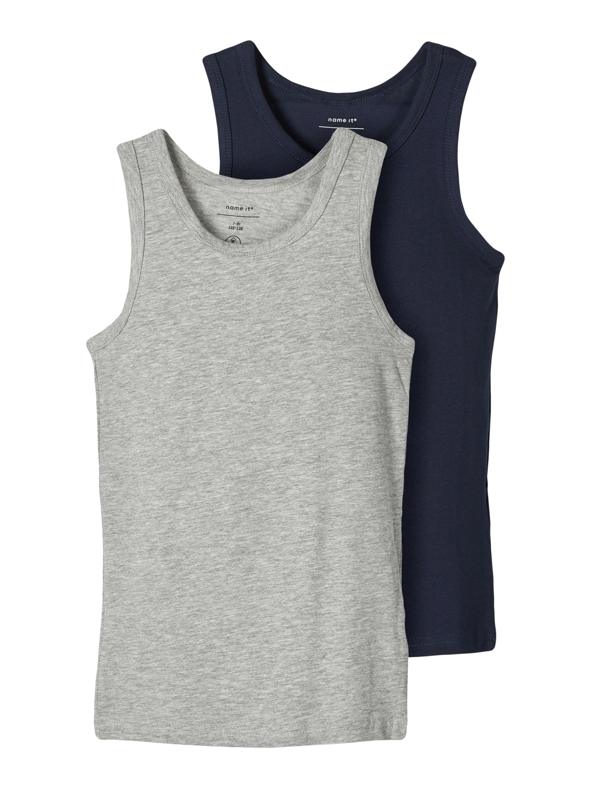 NKMTANK TOP 2P NOOS 110 - Grey Melange
