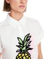 Bedruckte Bluse "Rethink Together" 36 - White