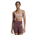 ADIDAS Damen BH Powerreact Train Medium-Support 3-Streifen M/CD in Braun