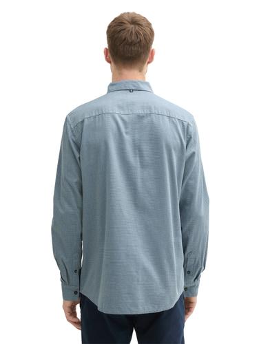 Strukturiertes Hemd mit Brusttasche S Regular Fit - Dusty Mint Small Structure