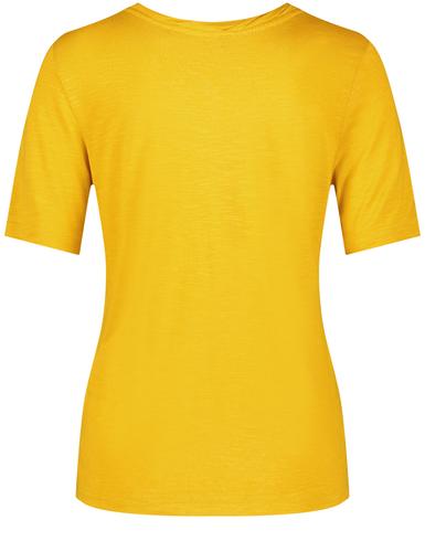 T-Shirt mit V-Ausschnitt 44 Figurbetont - Golden Cumin