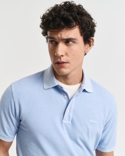 Sunfaded Piqué Poloshirt M - Fresh Blue