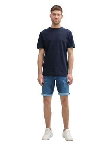 TTJOSH REGULAR SLIM Jeans Shorts mit Superstretch 30 Slim Fit - Used Mid Stone Blue Denim