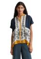 Ärmellose Print-Bluse relaxed 34 Relaxed Fit - Multi/muted Blue