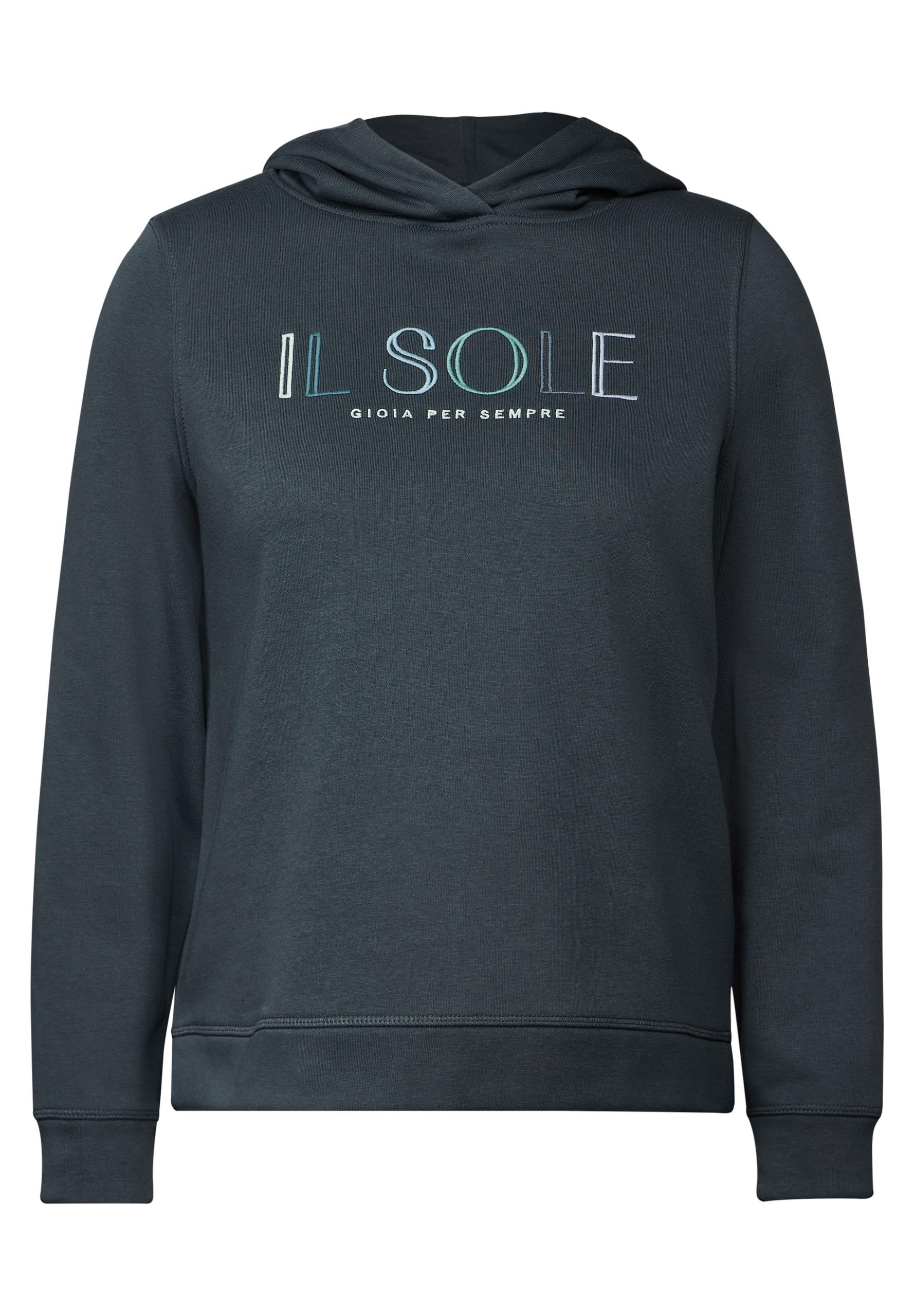 Hoodie mit Stickerei S - Slate Khaki