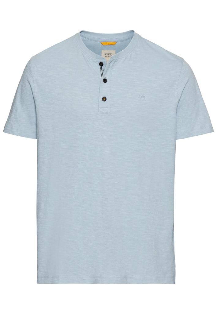 Kurzarm Henley aus Organic Cotton Blau 3XL