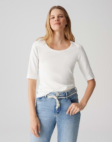 OPUS Kurzarmshirt »Daily F« im Basic-Look - Weiß / 36