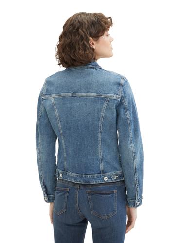 Jeansjacke mit recycelter Baumwolle M Regular Fit - Used Dark Stone Blue Denim