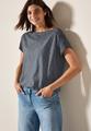 T-Shirt mit Knopfdetail L - Volcanic Grey