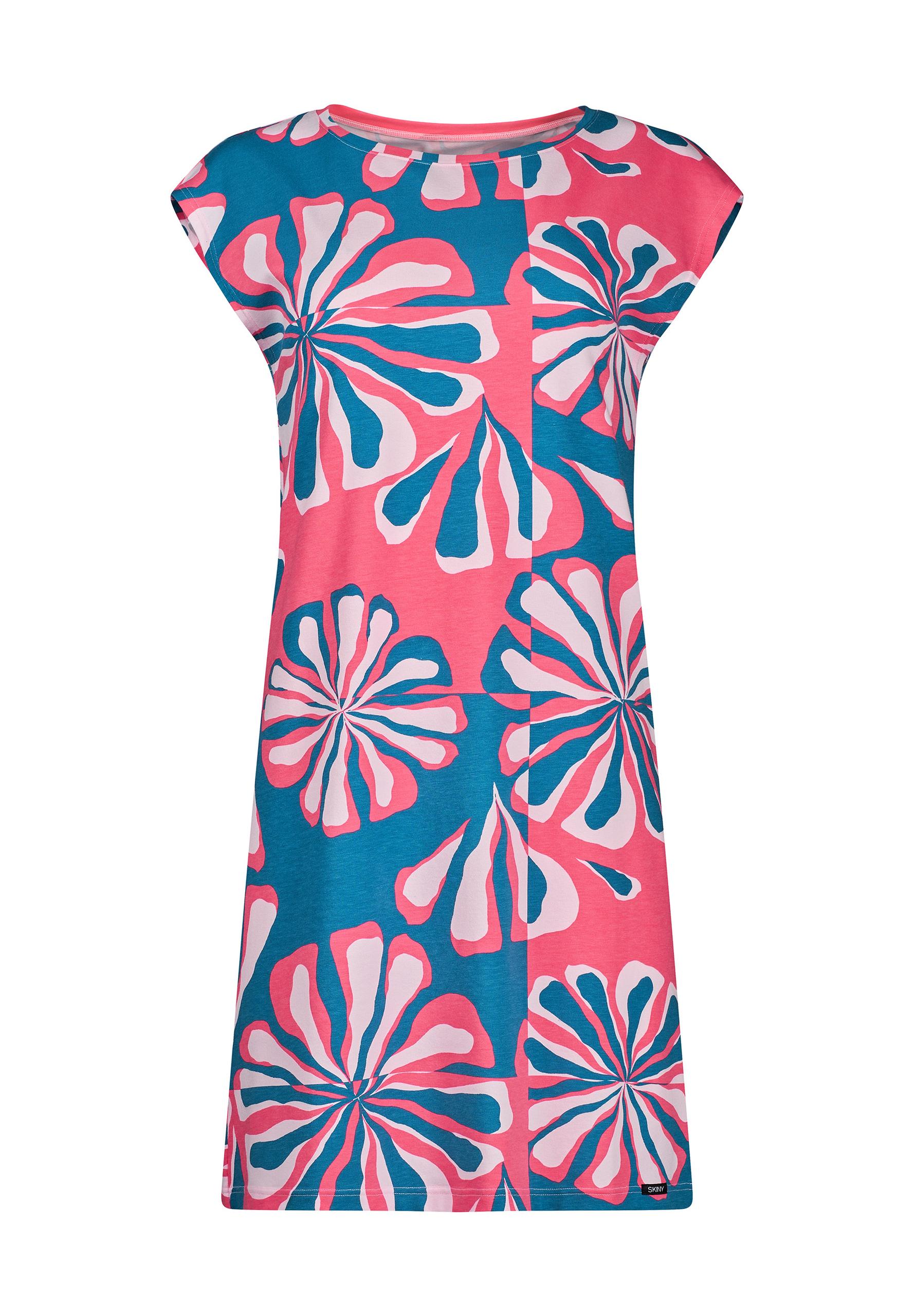 SKINY Damen Sleepshirt kurz Arm Night In SKINY 03 38 - Futuresea Flowers