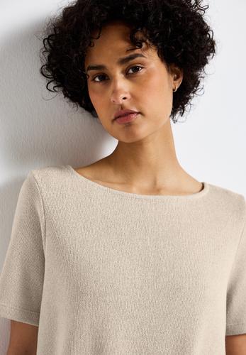 Strick-Look T-Shirt 36 - Moonstone Sand