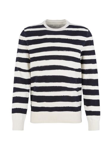 Gestreifter Strickpullover XXXL Regular Fit - Navy Water Stripe
