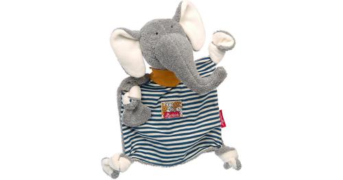 Schnuffeltuch Elefant blau/grau