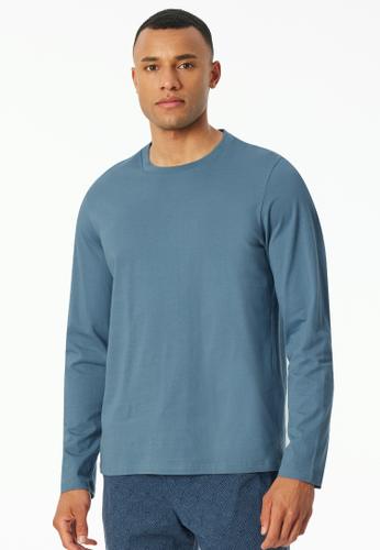 Langarmshirt Rundhals 50 - Atlantikblau