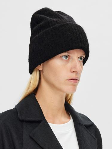 SLFMALINE LANO KNIT BEANIE NOOS ONE SIZE - Black