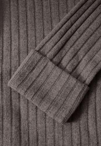 Shirt mit Rippstruktur 36 - Morel Brown Mel.