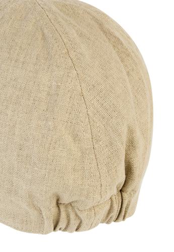 Flat Cap mit Gummizug Beige L