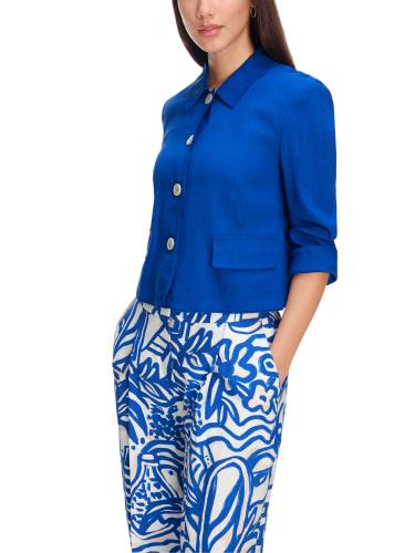 Leichte Leinen-Jacke 38 - Gentian
