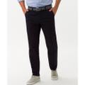 Style Jim-s 27U Flatfronthose, Herrenhose, Leicht geschwungene französischen Vorderhosentaschen, Leistengesäßtaschen, Tresortasche in rechter Seitentasche, Zusätzliche Coinpocket, Hochwertiger Reißverschluss, Ergonomische Passform, Regular Fit, Gerader Beinverlauf, Perfect Cut (niedrige Leibhöhe) - Perma Blue