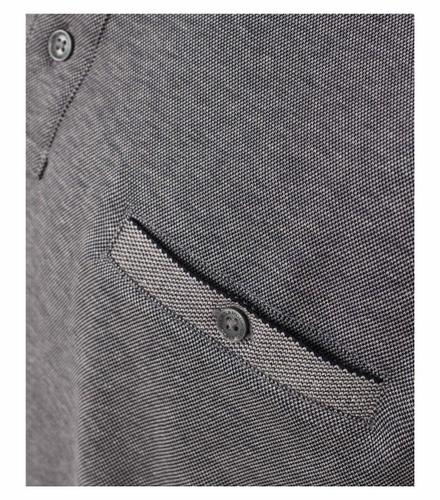 Polo-Shirt Langarm gestreift 3XL - Blau